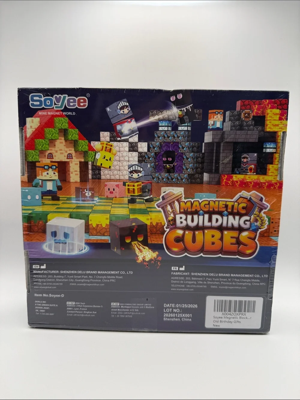 Soyee Mine Magnet World Magnetic Building Cubes STEM Toy Multicolor 200 pcs New